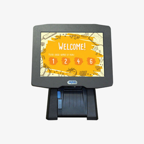 15” Desktop Kiosk with Printer (Resistive Screen)